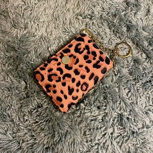 Steve Madden Leopard Keychain Card Wallet